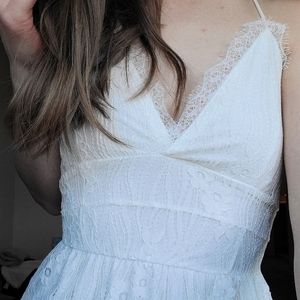 White all lace dress